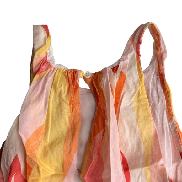 Elan Coral Print Amalfi Crop Halter Top & Smocked Skirt Set S - Picture 9 of 11